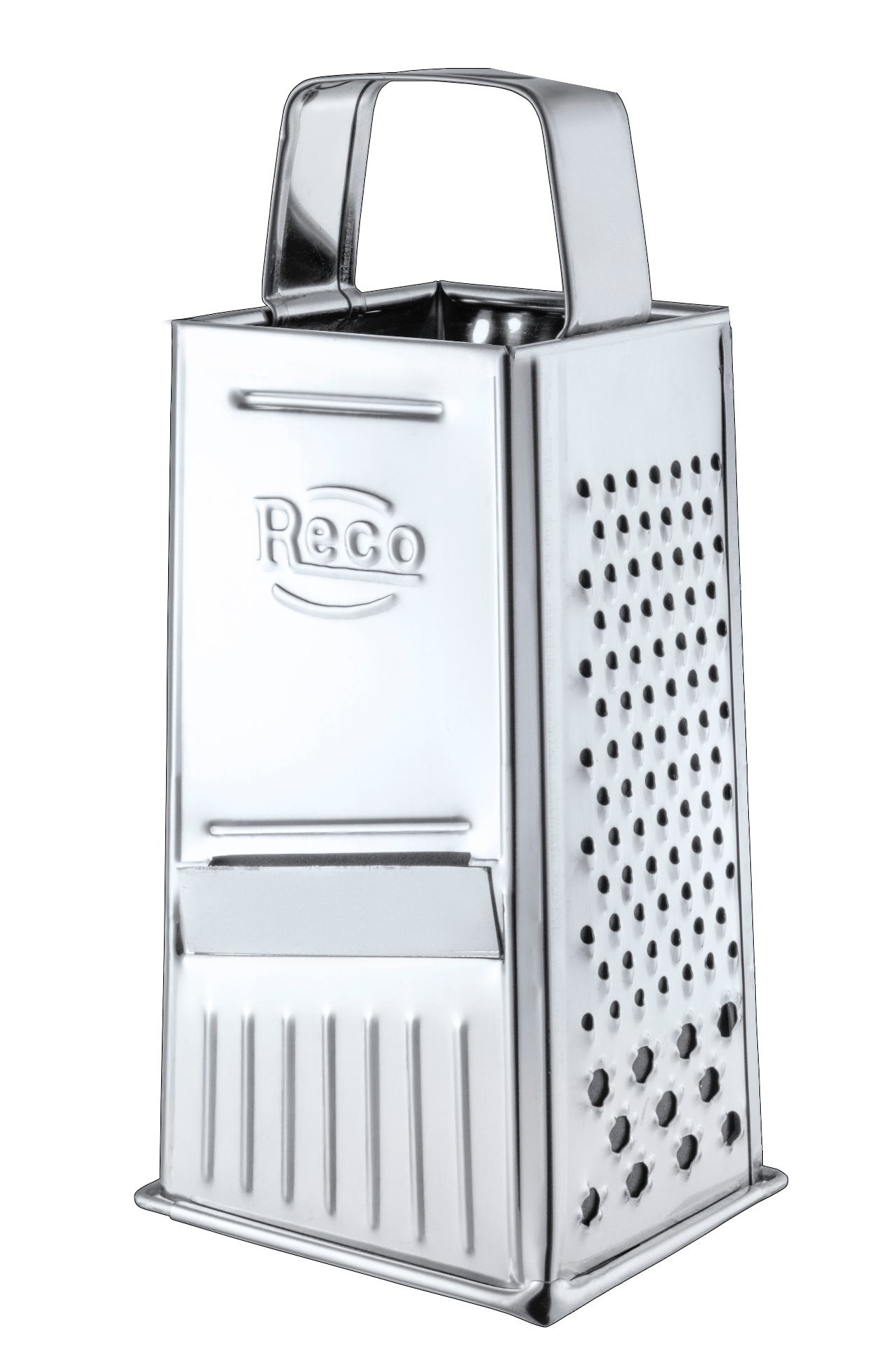 RECO 4 in 1 Grater — front view with embossed Reco logo