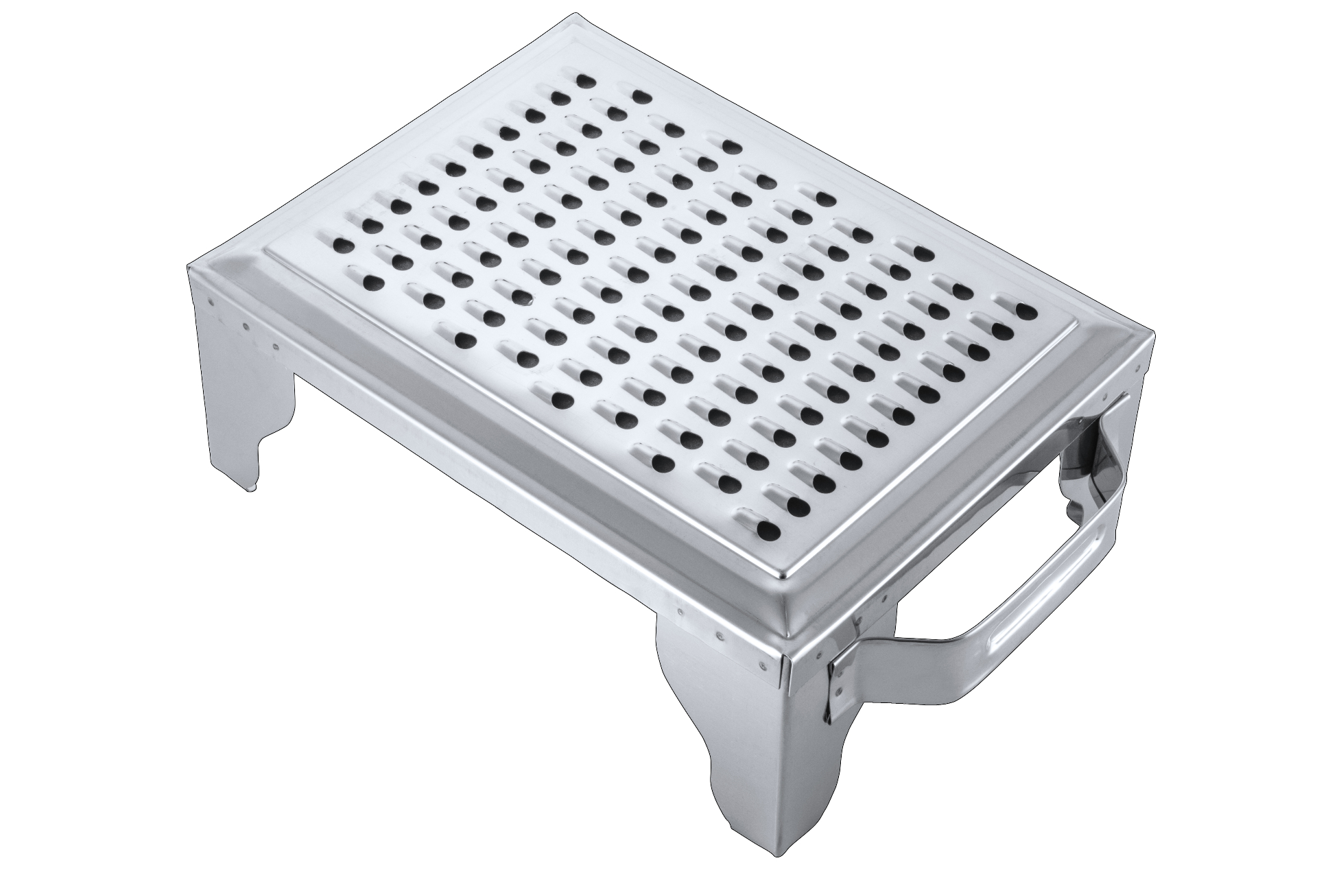 RECO Khamani Grater Size 2 — larger footed SS grater with side handle